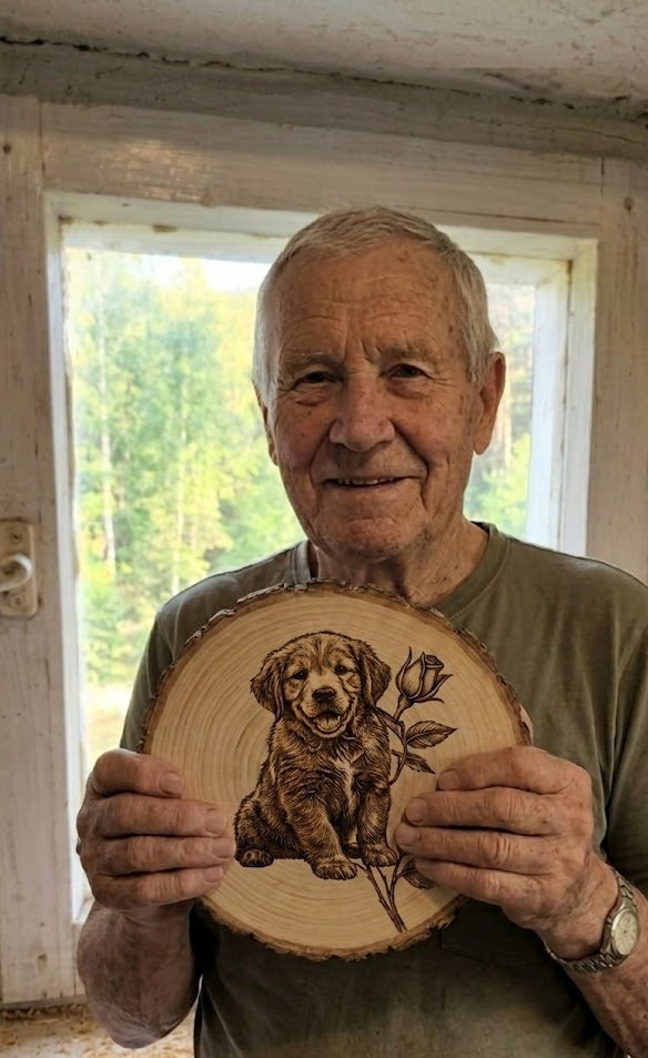 Personalized Wooden Picture Ornament – Custom Memorial Gift